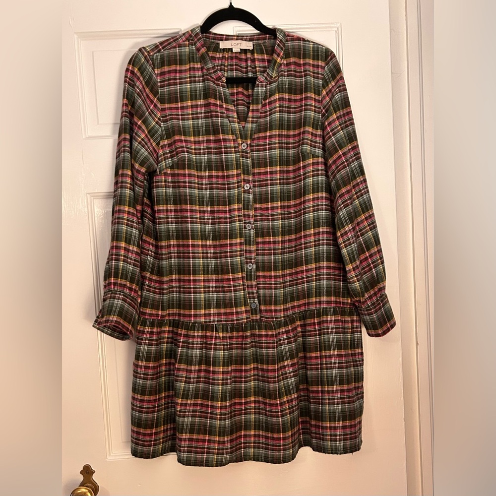 LOFT Plaid Flannel Women's Dress
